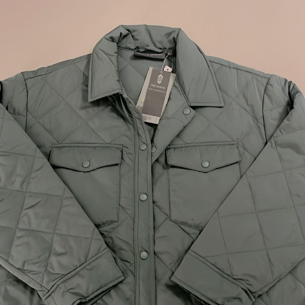 Free Country Trailblazer Shacket sz.L women's NWT Green
